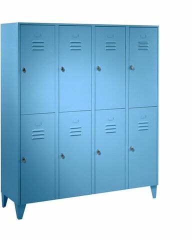 Garderobenschrank 4 Abteile, 8 F�cher, Abteilbreite 400 mm 