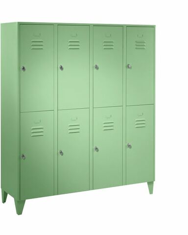 Garderobenschrank 4 Abteile, 8 F�cher, Abteilbreite 400 mm 