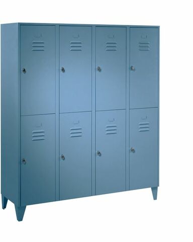 Garderobenschrank 4 Abteile, 8 F�cher, Abteilbreite 400 mm 