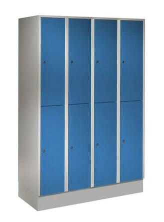 Garderobenschrank 4 Abteile, 8 F�cher, Abteilbreite 300 mm