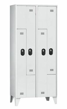 Z-Garderobenschrank, 4 Abteile, Abteilbreite 200/400 mm