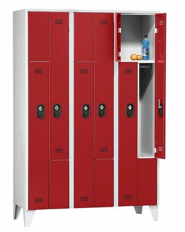 Z-Garderobenschrank, 6 Abteile, Abteilbreite 200/400 mm 