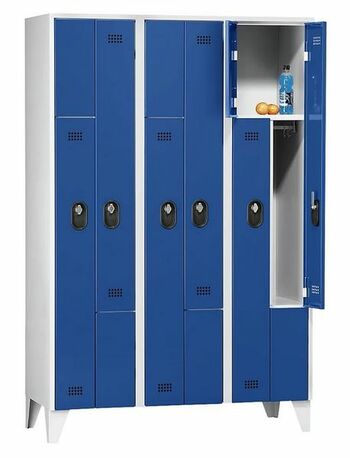 Z-Garderobenschrank, 6 Abteile, Abteilbreite 200/400 mm 