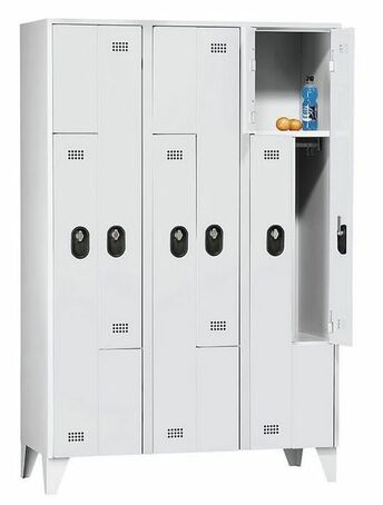 Z-Garderobenschrank, 6 Abteile, Abteilbreite 200/400 mm