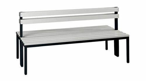 Freistehende Sitzbank, R�ckenlehne, doppelseitig, B 1500 mm 