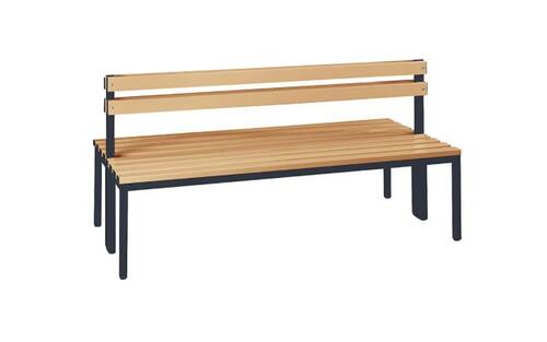 Freistehende Sitzbank, R�ckenlehne, doppelseitig, B 1500 mm