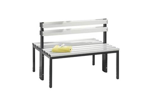 Freistehende Sitzbank, R�ckenlehne, doppelseitig, B 1000 mm 