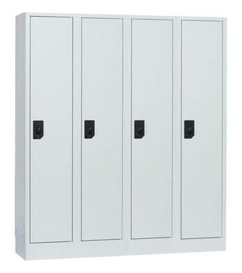 Schul- & Kindergartenspind, 4 Abteile, Abteilbreite 300 mm