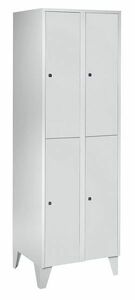 Garderobenschrank 2 Abteile, 4 F�cher, Abteilbreite 400 mm