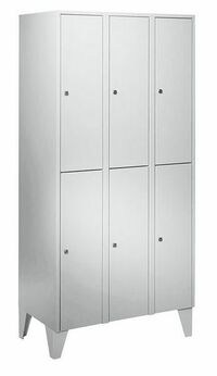 Garderobenschrank 3 Abteile, 6 F�cher, Abteilbreite 400 mm