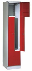 Z-Garderobenschrank, 2 Abteile, Abteilbreite 200/400 mm 