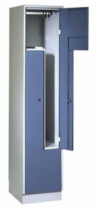 Z-Garderobenschrank, 2 Abteile, Abteilbreite 200/400 mm 