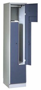 Z-Garderobenschrank, 2 Abteile, Abteilbreite 200/400 mm 