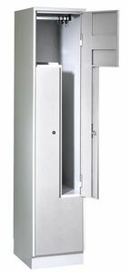 Z-Garderobenschrank, 2 Abteile, Abteilbreite 200/400 mm