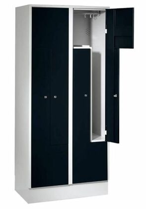 Z-Garderobenschrank, 4 Abteile, Abteilbreite 200/400 mm 