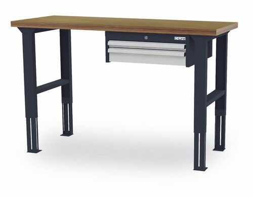 Arbeitstisch h�henverstellbar 2 x Schublade BxTxH 1500x600x760-1060 mm