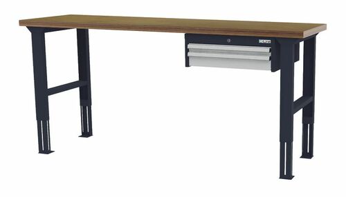 Arbeitstisch hhenverstellbar 2 x Schublade BxTxH 2000x600x760-1060 mm