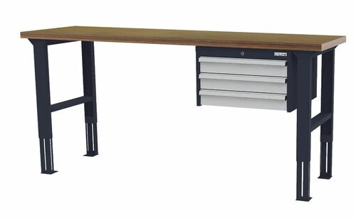 Arbeitstisch hhenverstellbar 3 x Schublade BxTxH 2000x600x760-1060 mm