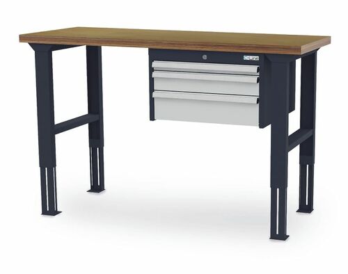 Arbeitstisch h�henverstellbar 3 x Schublade BxTxH 1500x600x760-1060 mm