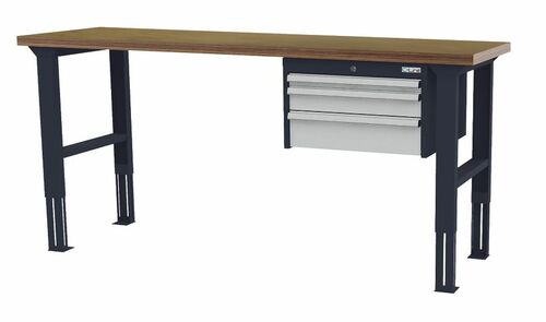 Arbeitstisch h�henverstellbar 3 x Schublade BxTxH 2000x600x760-1060 mm