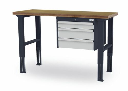 Arbeitstisch h�henverstellbar 3 x Schublade BxTxH 1500x600x760-1060 mm