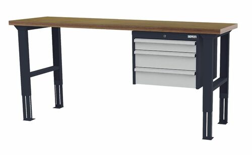 Arbeitstisch h�henverstellbar 3 x Schublade BxTxH 2000x600x760-1060 mm