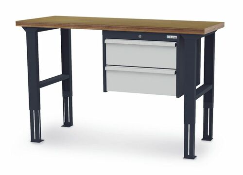 Arbeitstisch h�henverstellbar 2 x Schublade BxTxH 1500x600x760-1060 mm
