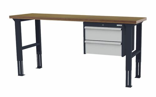 Arbeitstisch h�henverstellbar 2 x Schublade BxTxH 2000x600x760-1060 mm