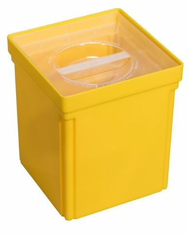 Einsatzbox EuroPLus Insert 130/3 gelb, B/T/H 108x108x130 mm, 20 Stk.