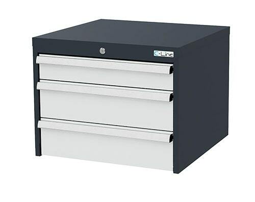 Schubladenblock f�r Werkbank 3 x Schublade BxTxH 600x575x480 mm