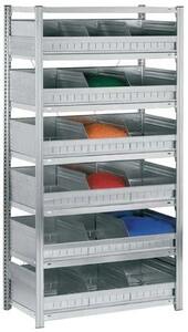 Sch�ttgutregal 6 Ebenen H/B/T 2000x1010x335-635 mm