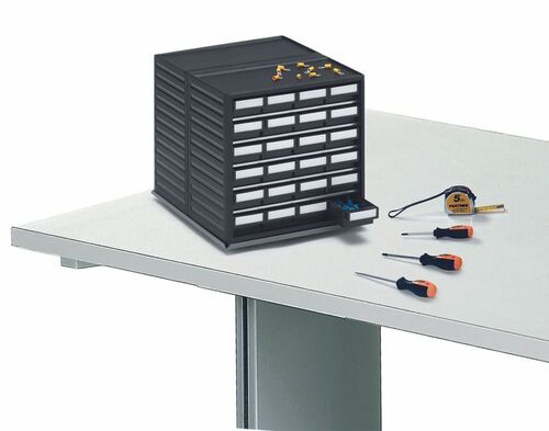 Tischdrehst�nder f�r 2 ESD-Kleinteilemagazine B/T 360x310 mm