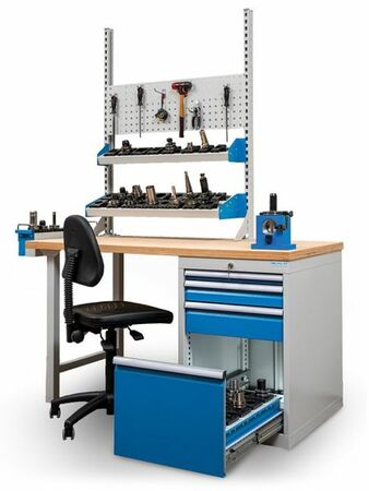 CNC-Reihenwerkbank inkl. CNC-Schubladenschrank
