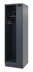 C+P Feuerwehrspind Evolo, Modell Kombi, 2 Abteile f�r 1 Person, Abteilbreite 600 mm, Anthrazit