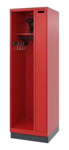 C+P Feuerwehrspind Evolo, Modell Kombi, 2 Abteile f�r 1 Person, Abteilbreite 600 mm, Feuerrot