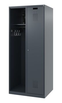 C+P Feuerwehrspind Evolo, Modell Kombi, 2 Abteile f�r 1 Person, Abteilbreite 800 mm, Anthrazit