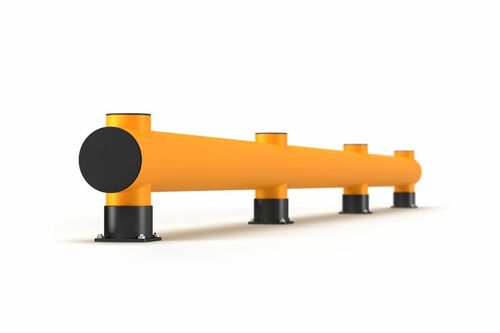 Rammschutzbarriere Einzelplanke L�nge 8 m, H�he 390 mm