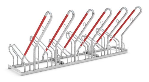 Fahrradst�nder Anlehnparker verzinkt 6 Stellpl�tze einseitig