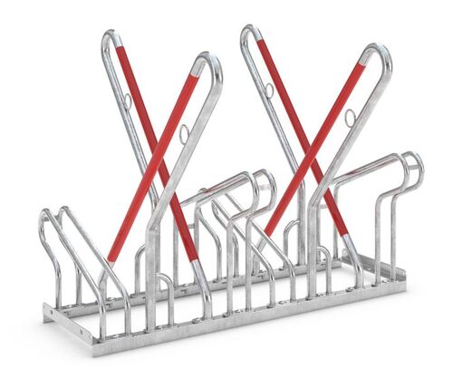 Fahrradst�nder Anlehnparker verzinkt 4 Stellpl�tze zweiseitig