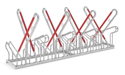 Fahrradst�nder Anlehnparker verzinkt 8 Stellpl�tze zweiseitig