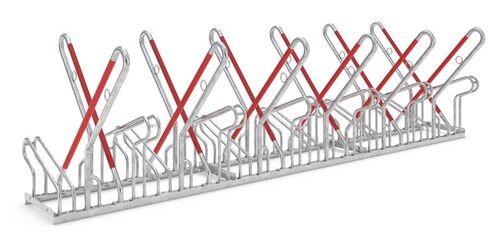 Fahrradst�nder Anlehnparker verzinkt 12 Stellpl�tze zweiseitig