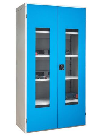 Akku Ladeschrank mit 3 x E-Fachboden, 18 x Schuko-Steckdose H/B/T 1838x980x500 mm