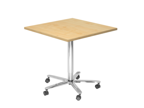 Beistelltisch | h�henverstellbar, 80x80 cm, eckig, Gestell Chrom