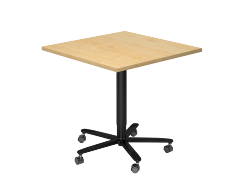 Beistelltisch | h�henverstellbar, 80x80 cm, eckig, Gestell Schwarz