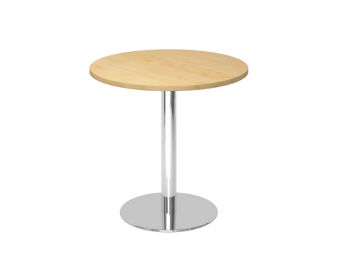 Besprechungstisch,  80 cm, rund, Gestell Chrom