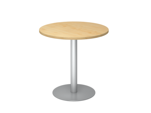 Besprechungstisch,  80 cm, rund, Gestell Silber