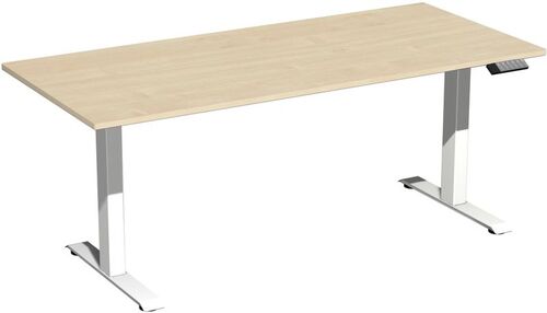 H�henverstellbarer Schreibtisch | Elektrisch, Elevate Basic Breite 1800 mm, Wei�