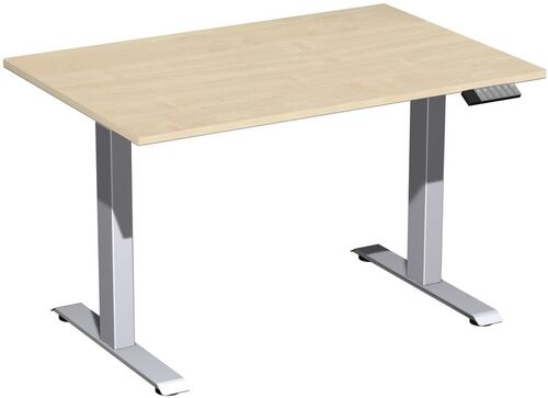 H�henverstellbarer Schreibtisch | Elektrisch, Elevate Plus Breite 1200 mm, Silber