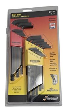 Winkelschl�ssel - Satz ProGuard Kugelkopf - 9-tlg. + 13-tlg., Metrisch + Zollma�e