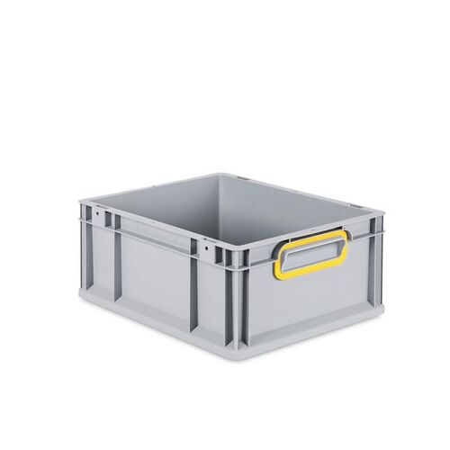 Eurobox ECO NextGen, Griffe geschlossen, farbige ColorClips, B/T/H 400x300x170 mm